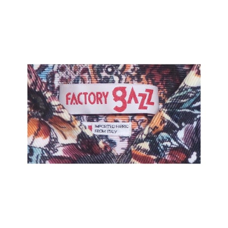 FACTORY GAZZ(ファクトリーガズィ) ボタニカル柄シャツ 総柄 ペイズリー パッチワーク風