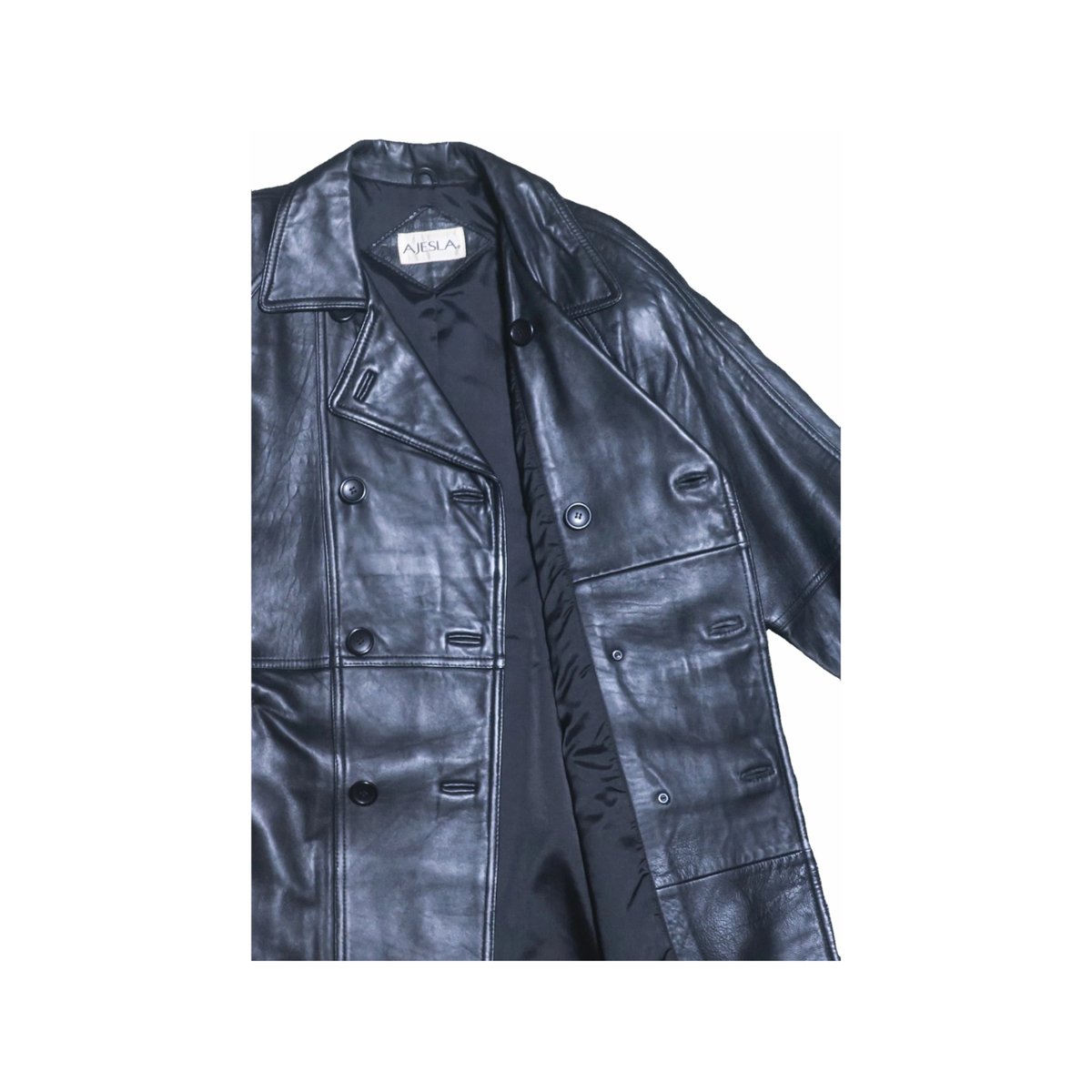 希少デザイン◎AKHESA FRANCE レザーコート トルコ製 定価24万超 希少デザイン◎AKHESA FRANCE レザーコート トルコ製 定価24万超Denim