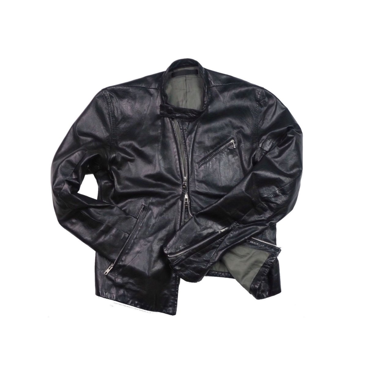 EKAM シングルライダースジャケット 黒 EAKM エカム ラムレザー シングルライダース レザージャケット
