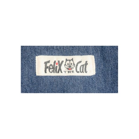 レディース Felix THE Cat(フェリックスザキャット) ベスト デニム 古着 キャラクター