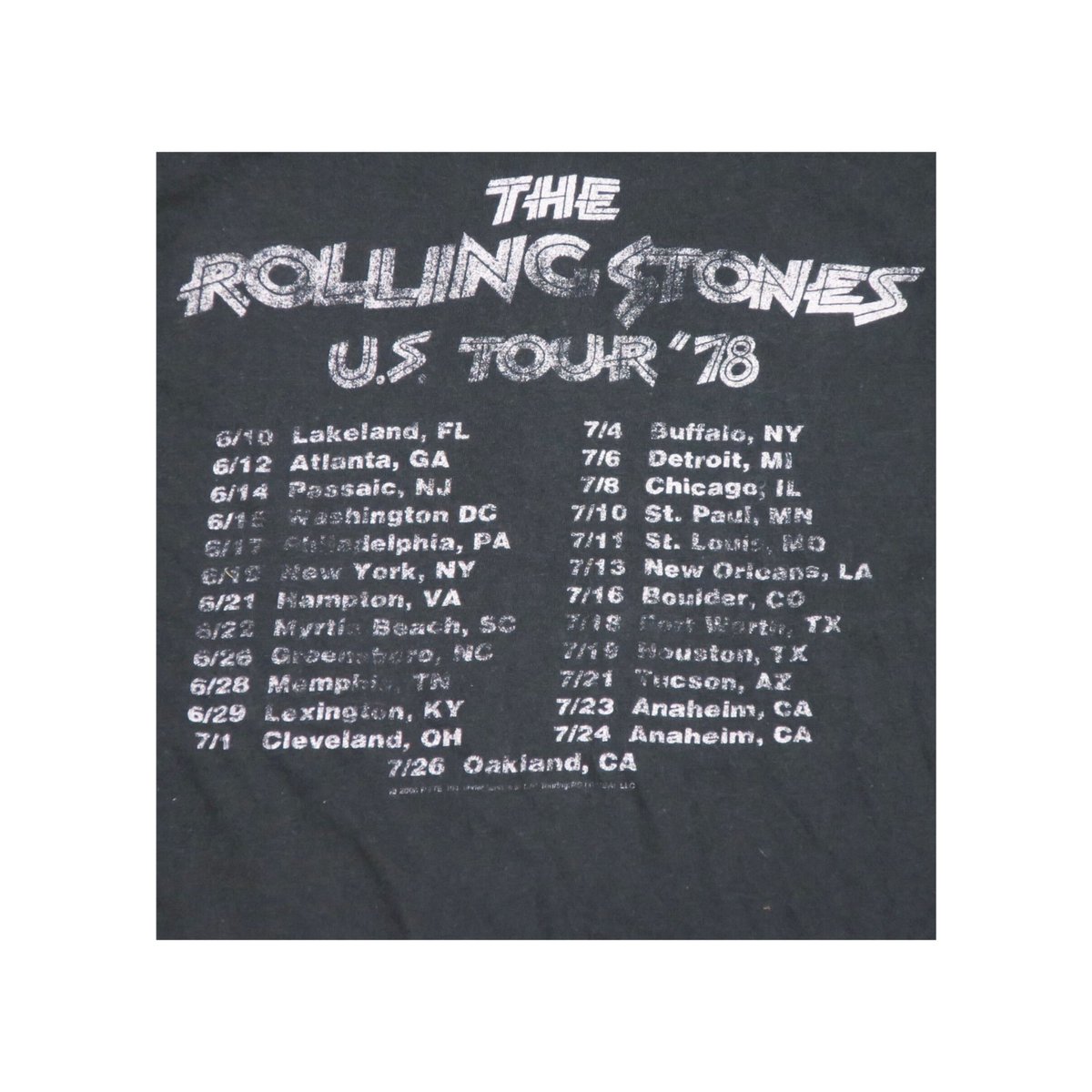 the ROLLING STONES(ローリングストーンズ) U.S tour 78 Tシャツ