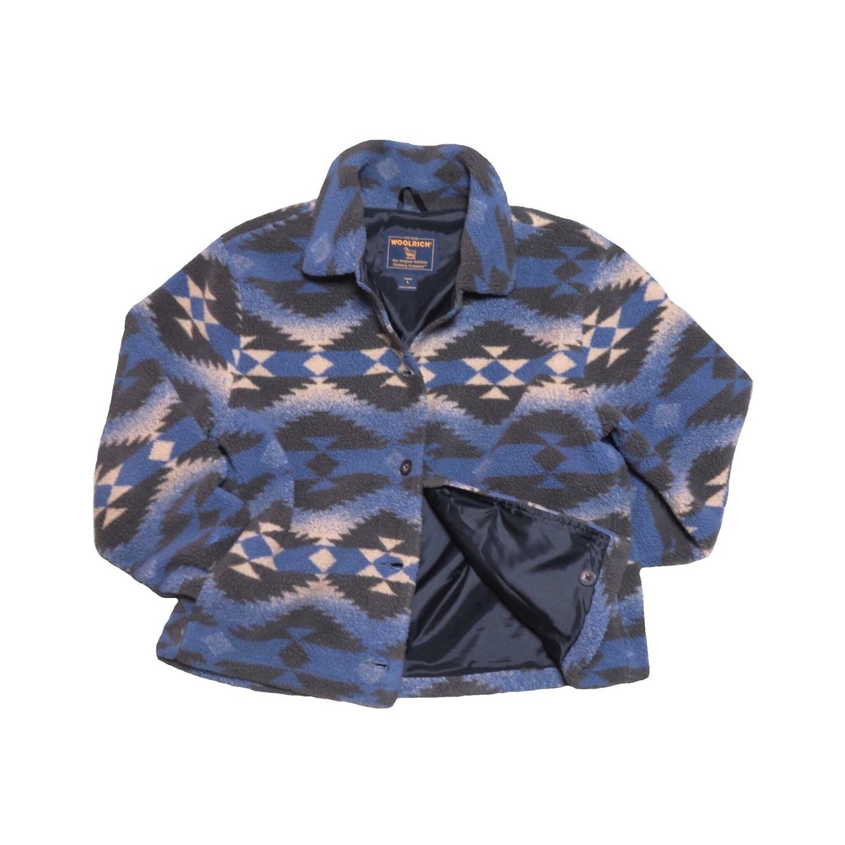 Woolrich ネイティブ柄 フリースガウン レディース ウールリッチ S/M  