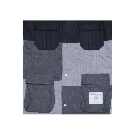 Harris Tweed(ハリスツイード) パッチワークマウンテンパーカー