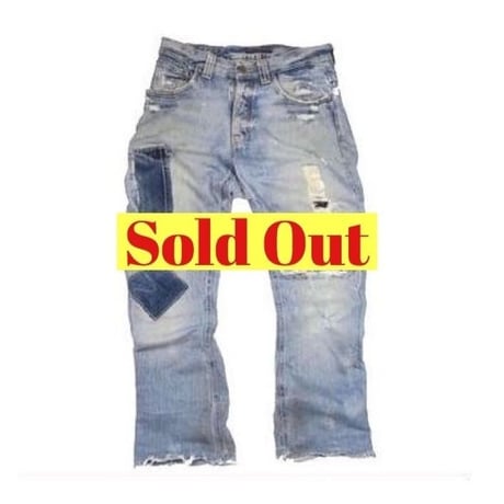 Nudie Jeans(ヌーディージーンズ) ダメージ加工デニム パンツ