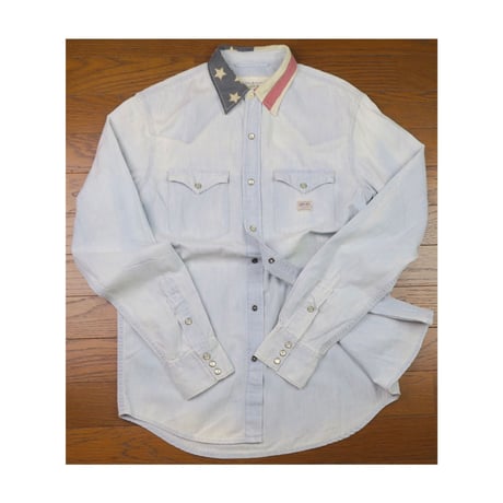 DENIM&SUPPLY Ralph Lauren(デニムアンドサプライ ラルフローレン) ユーズド加工シャンブレーシャツ