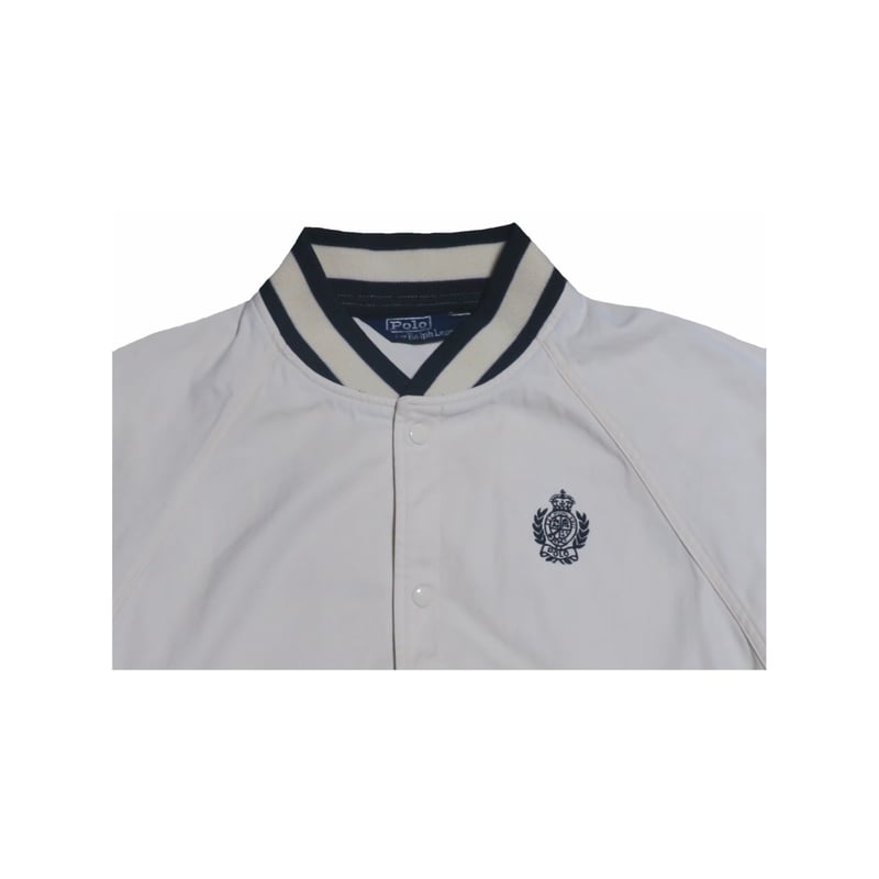 極美品　希少　ポロバイラルフローレン　L スタジャン　ジャンパー　白 POLO RALPH LAUREN（ポロ ラルフ ローレン）の「ロゴ