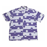 Mr.JUNKO GOLF(ミスタージュンコゴルフ) ドット柄シャツ オープンカラー ボーダー ドット柄 古着