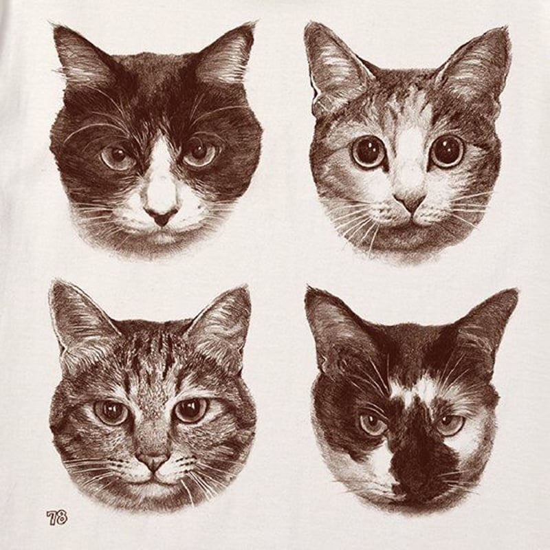 猫街ろまん Tシャツ | ホホホ座浄土寺店