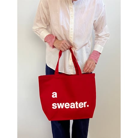 a sweater totebag　/　letterpress a lot