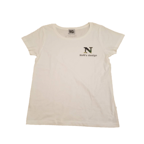 Lady`s-N Logo Fit T-shirt (White＆Camo)