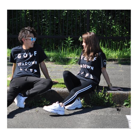 【5周年記念】ゴルフ我流道×NoN`s design T-shirt(B＆White)