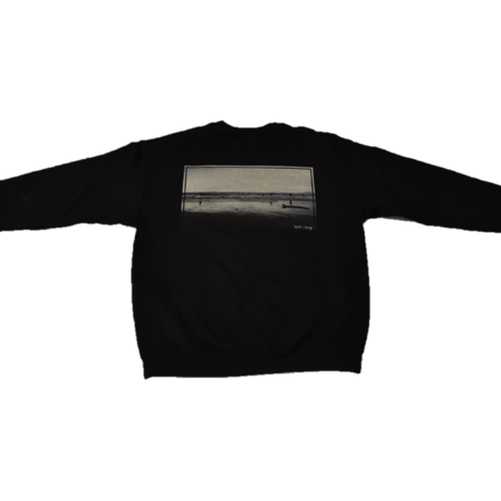 Big silhouette Sweat(Black)seaside