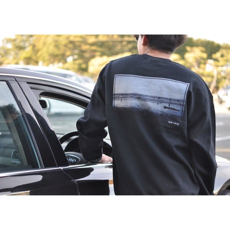 Big silhouette Sweat(Black)seaside