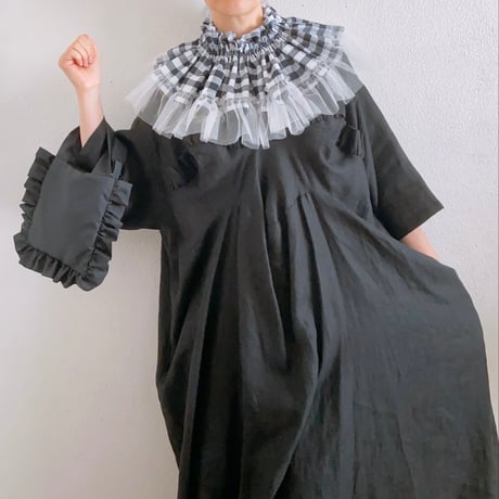 つけ襟 GINGHAM(BK)