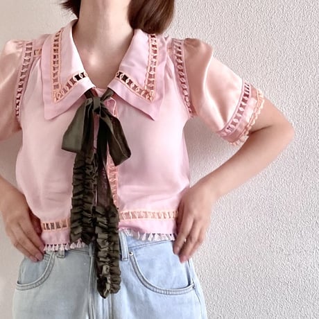 リボンタイ RIBBON TIE(olive gree )