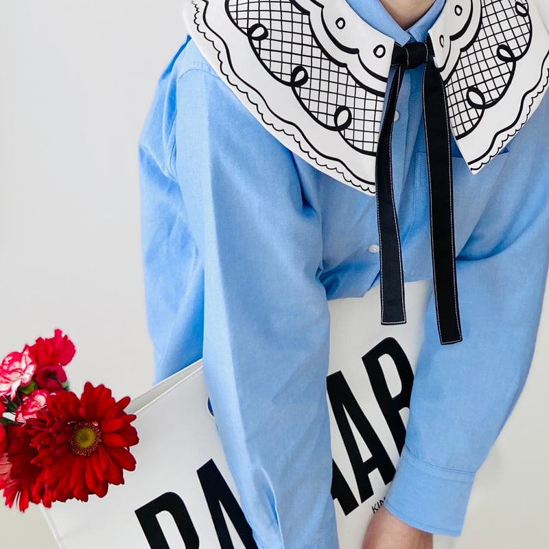 おかんになります 【タグ付き】ユキコキミジマ大きいサイズ フリル襟 an meets zakka 2段フリルレース付け襟（付け襟）｜ankoROCK