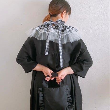 つけ襟 GINGHAM(BK)