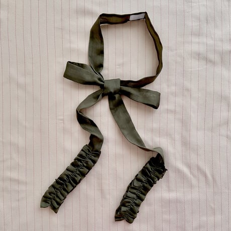 リボンタイ RIBBON TIE(olive gree )