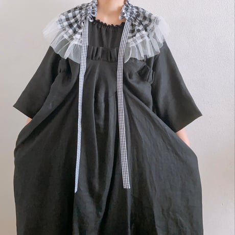 つけ襟 GINGHAM(BK)