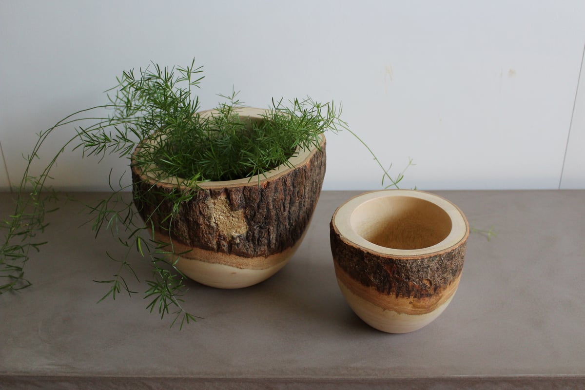 lefz-Tr-006A マンゴーウッドのウッドポット（小） | Leaf Village