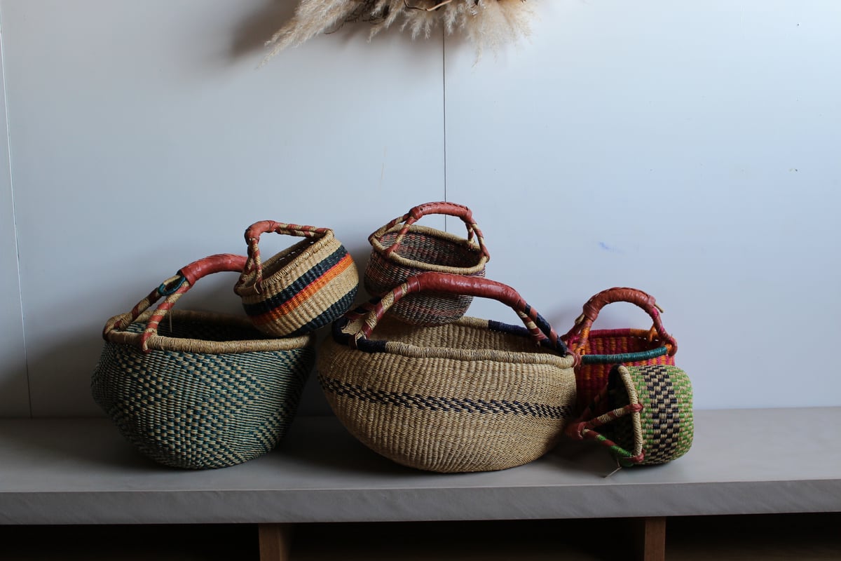希少 ヨーロッパ経由 特大サイズ ブルキナファソバスケット