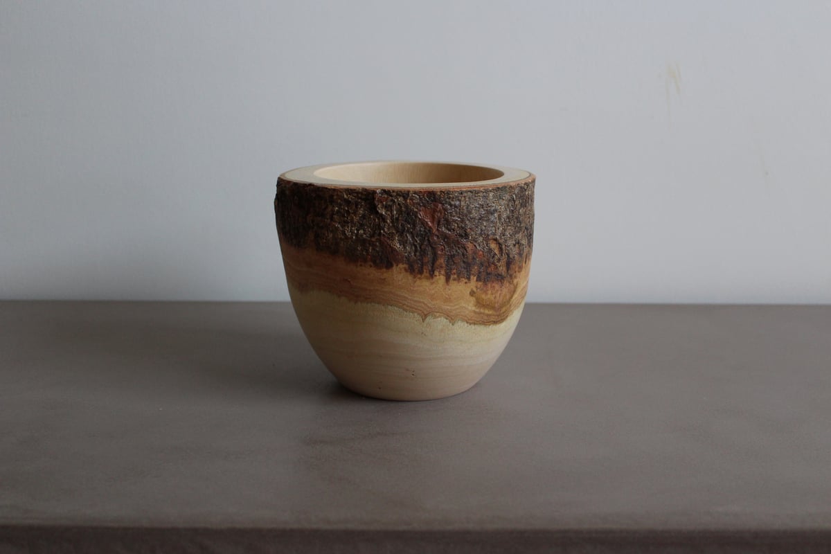 マンゴーウッド　リーフアート lefz-Tr-006A マンゴーウッドのウッドポット（小） | Leaf Village