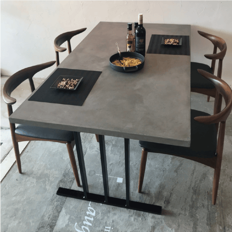モールテックス ダイニングテーブル ASHGRAY"38" 脚TYPE:C脚  1400/850