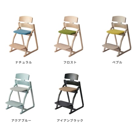【受注生産】lec-0002　アップライトチェア（フレーム：5色 + 布8色 or 合成皮革10色）