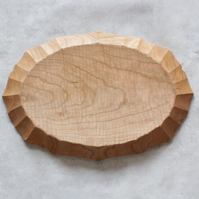 lefz-hk-08 濱端弘太 花オーバル ブラックチェリー材(S) | Leaf Village