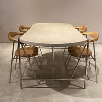 モールテックス ダイニングテーブルFROMAGE”OVAL"　脚TYPE:T(ステンレス) 2200/850/710