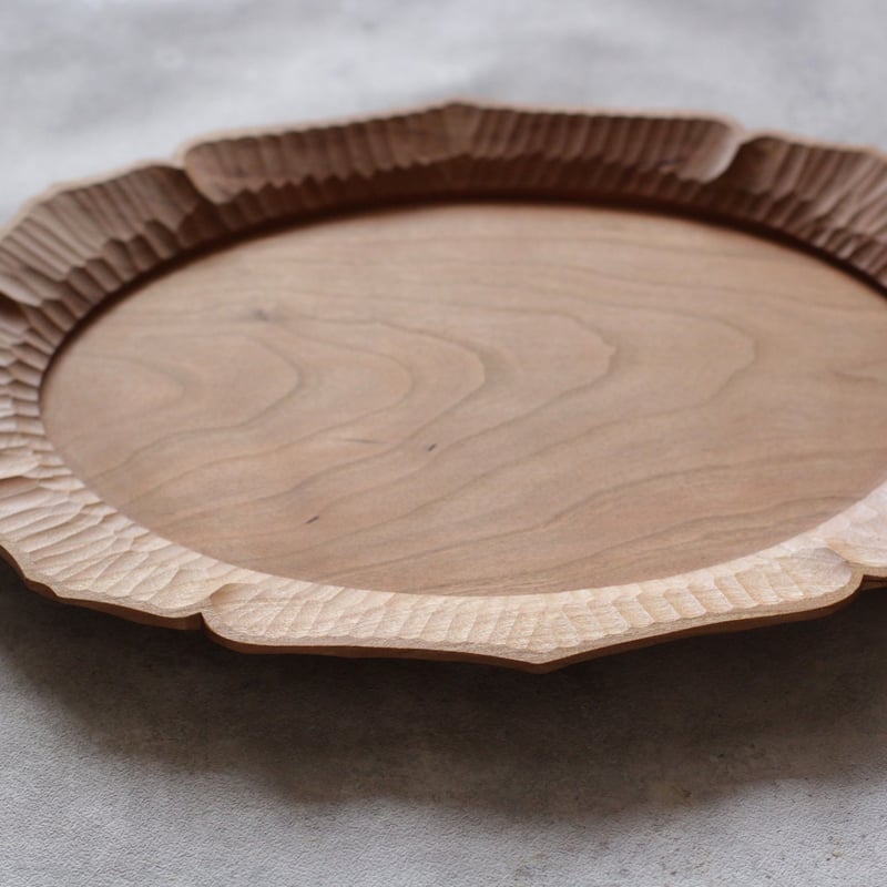 lefz-hk-08 濱端弘太 花オーバル ブラックチェリー材(S) | Leaf Village