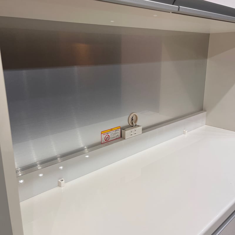 Pamouna 食器棚 120cm パールホワイト 全扉、引き出しサイレント