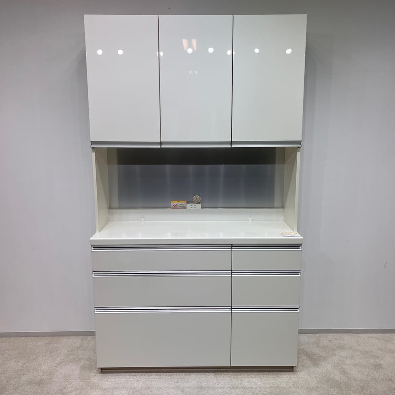 に*ん様 【大容量】Pamouna FDseries食器棚　パールホワイト　幅1 パモウナ PAMOUNA キッチンボード 食器棚 ホワイト