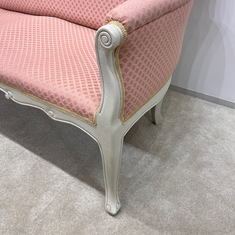 2人掛けソファー ロココ調 ルイ15世スタイル 猫脚 ラブソファ