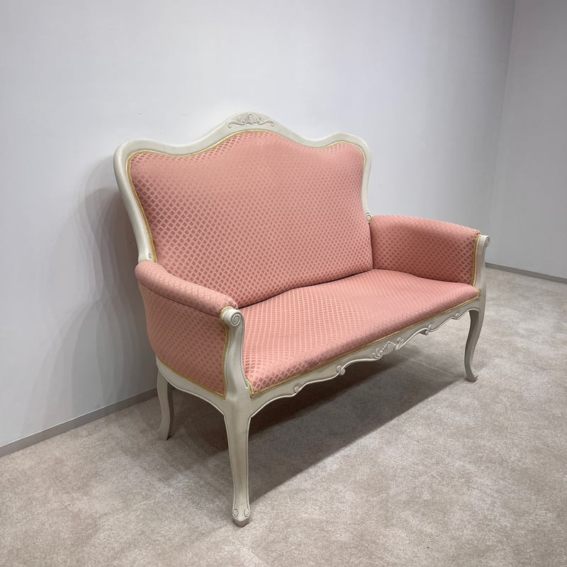 2人掛けソファー ロココ調 ルイ15世スタイル 猫脚 ラブソファ