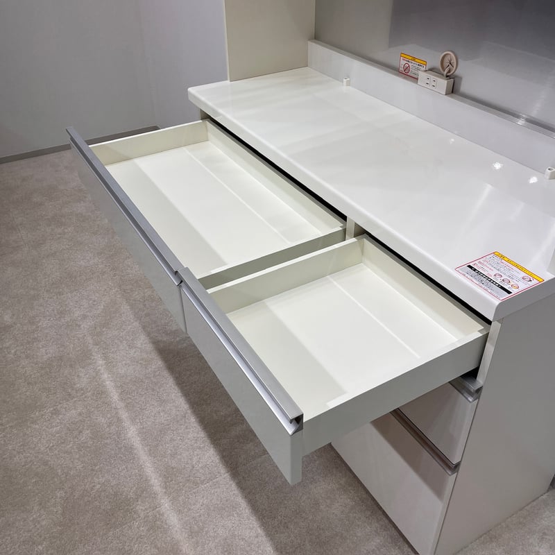 Pamouna パモウナ　テレビボード　パールホワイト　引き出し付き　120cm Pamouna 食器棚 120cm パールホワイト 全扉、引き出しサイレント