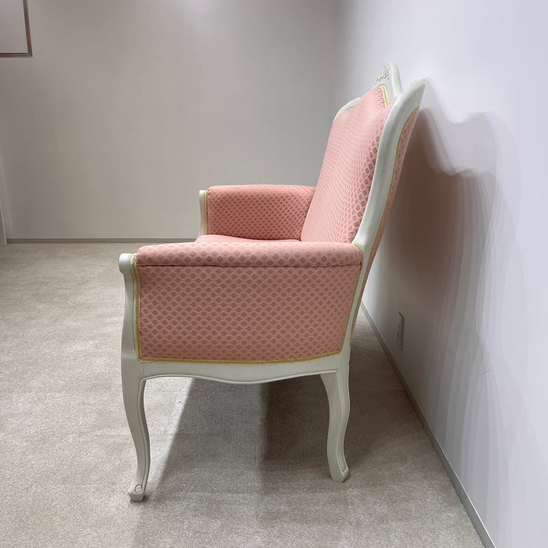 2人掛けソファー ロココ調 ルイ15世スタイル 猫脚 ラブソファ