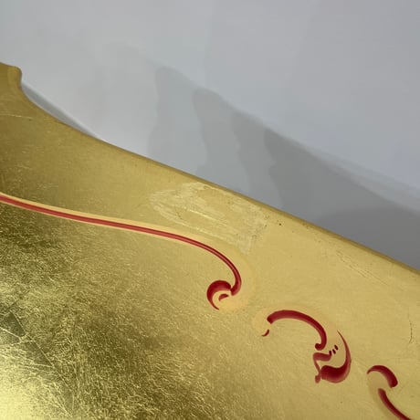 コーヒテーブル　SILIK　金箔 ロココテーブル ガラストップ付き