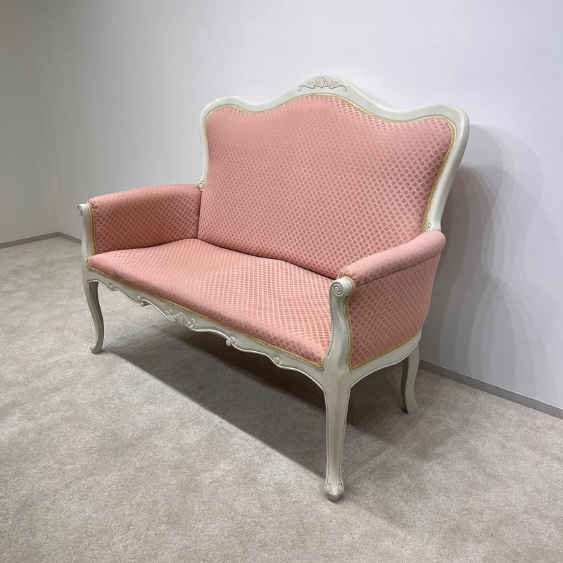 2人掛けソファー ロココ調 ルイ15世スタイル 猫脚 ラブソファ