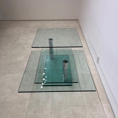 Ronald Schmitt（ロナルド・シュミット）　K500 ガラス　コーヒーテーブル　天板可動式【配送地域限定商品】