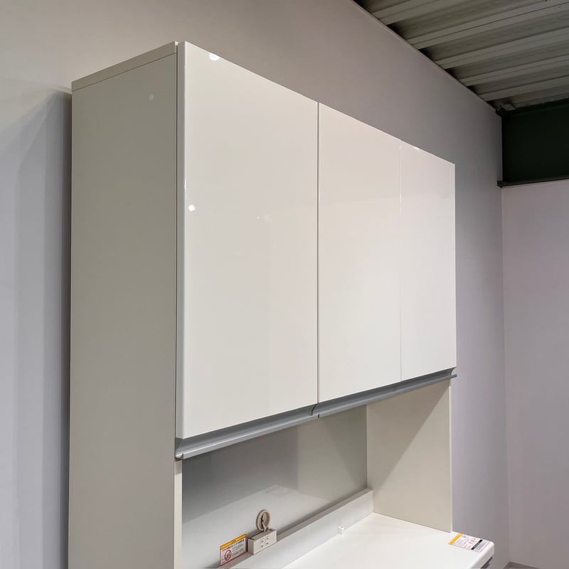 パモウナ　pamouna 食器棚　幅120 ホワイト Pamouna 食器棚 120cm パールホワイト 全扉、引き出しサイレント