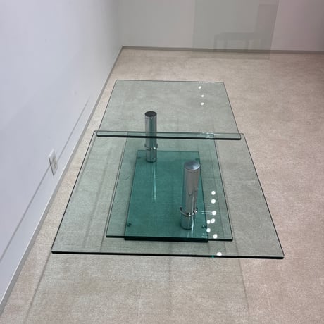 Ronald Schmitt（ロナルド・シュミット）　K500 ガラス　コーヒーテーブル　天板可動式【配送地域限定商品】