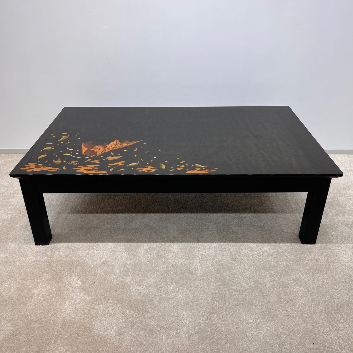 フランスベッド バーズアイ メープル リビングテーブル センターテーブル※i4※ 象嵌ローテーブル バーズアイ・メープル リビングテーブル | APIS NET SHOP