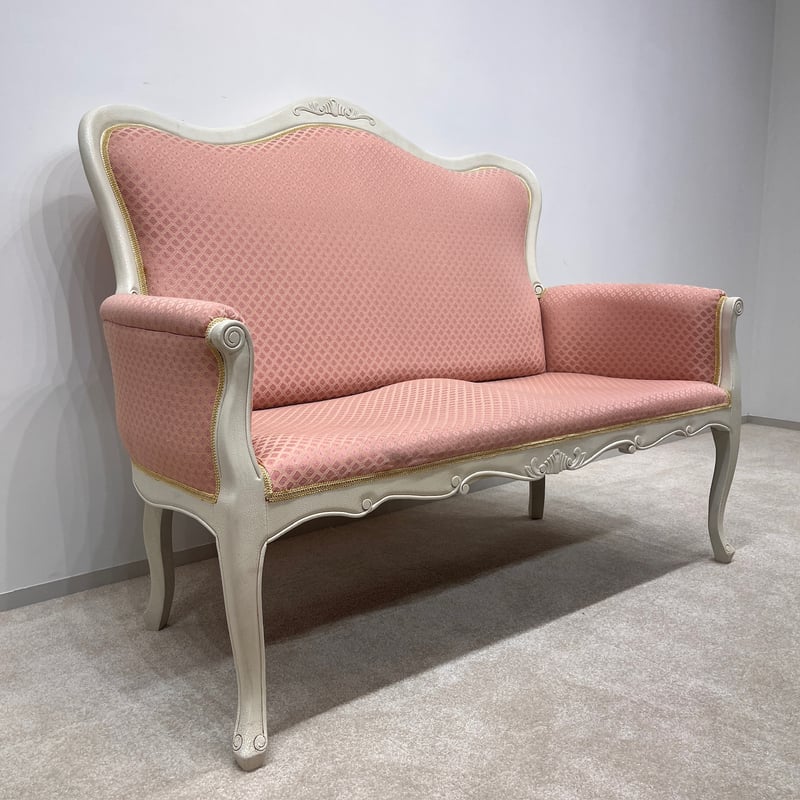 2人掛けソファー ロココ調 ルイ15世スタイル 猫脚 ラブソファ