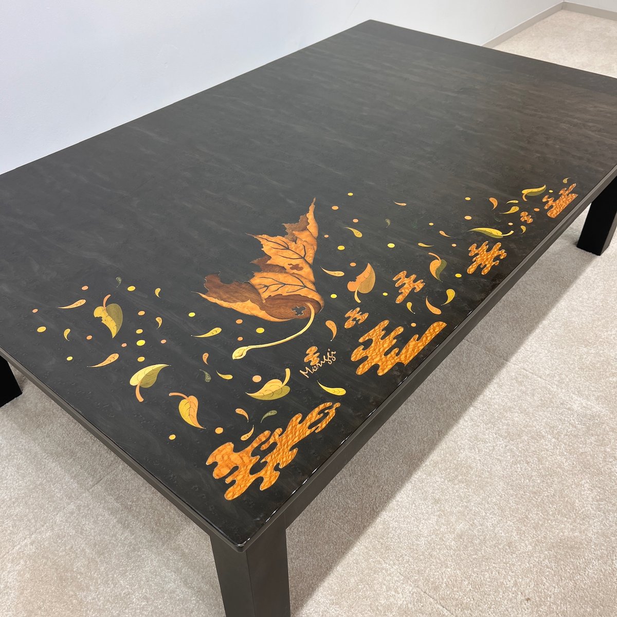 象嵌ローテーブル バーズアイ・メープル リビングテーブル | APIS NET SHOP