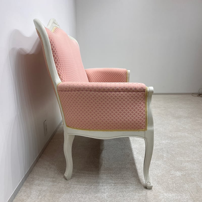 2人掛けソファー ロココ調 ルイ15世スタイル 猫脚 ラブソファ