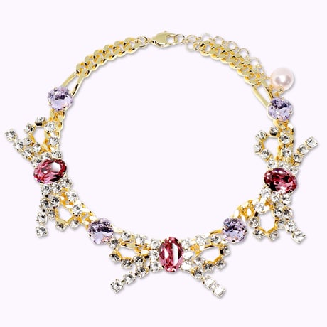 Bow Choker -ROSE-