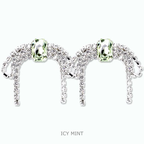 Oversized Bow Earrings -ICY MINT-