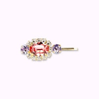 Oval Bijoux Hair-pin -CHERRY PINK-
