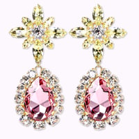 Oversized Teardrop Earrings -LIGHT ROSE-